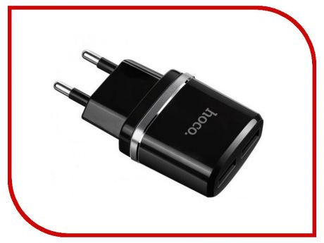 Зарядное устройство HOCO C12 Smart 2xUSB + Micro USB Black