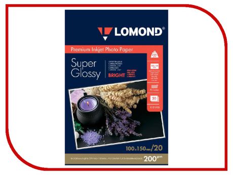Фотобумага Lomond A6 200g/m2 Super Glossy Bright односторонняя 20 листов 1101113