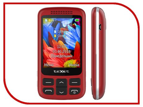 Сотовый телефон teXet TM-501 Red