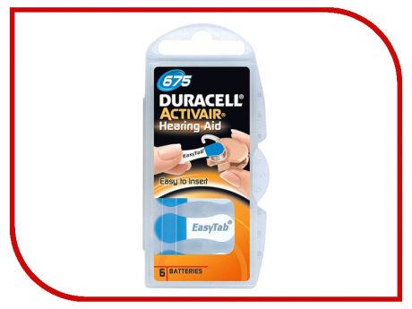 Батарейка Duracell ActiveAir Nugget Box ZA675 DA675/6BL