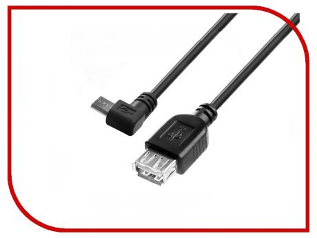 Аксессуар Greenconnect OTG USB 2.0 AF - microUSB 0.15cm Black GCR-AMB1AF-BB2S-0.15m