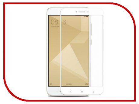 Аксессуар Стекло защитное для Xiaomi Redmi Note 4X Krutoff Full Screen White 02528