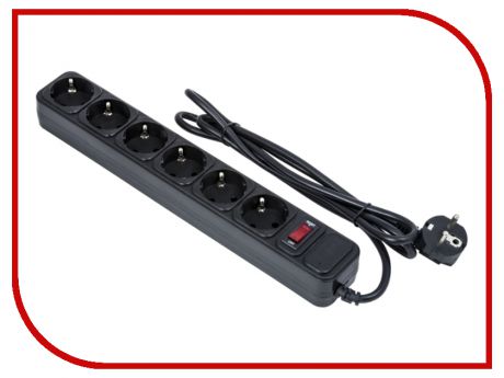 Сетевой фильтр ExeGate 6 Sockets 1.5m SP-6-1.5B Black 266864