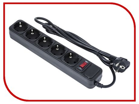 Сетевой фильтр ExeGate 5 Sockets 1.5m SP-5-1.5B Black 266859