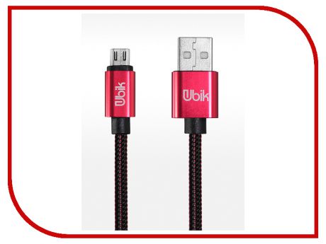 Аксессуар Ubik UM01 USB - MicroUSB 1.0m Red