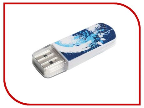 USB Flash Drive 16Gb - Verbatim Mini Graffiti Edition Blue and Pattern 49412