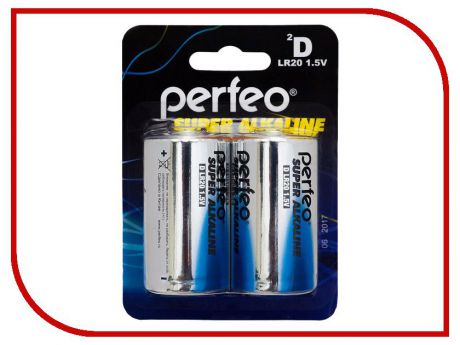 Батарейка Perfeo LR20/2BL Super Alkaline (2 штуки)