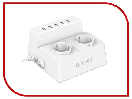 Сетевой фильтр Orico ODC-2A5U-V1-EU-WH White