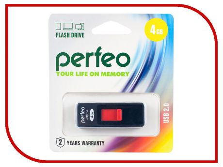 USB Flash Drive 4Gb - Perfeo S03 Black PF-S03B004