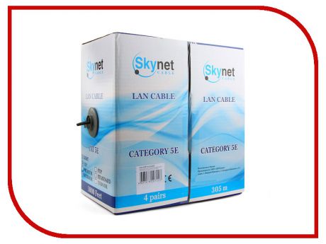 Сетевой кабель SkyNet Premium UTP cat.5e 305m Outdoor Black CSP-UTP-4-CU-OUT