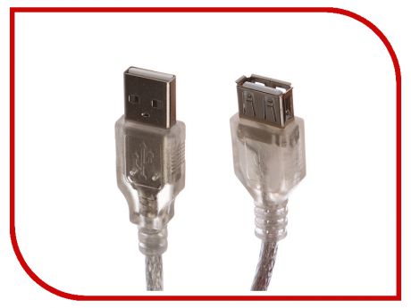 Аксессуар Gembird Cablexpert Pro USB2.0 AM/AF 75cm Transparent CCF-USB2-AMAF-TR-0.75M