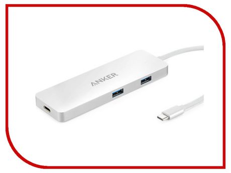 Хаб USB Anker Premium USB-C with HDMI Silver A8342H41