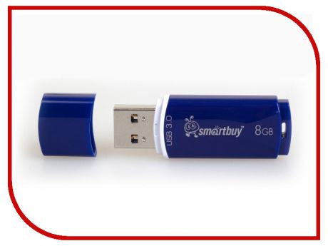 USB Flash Drive 8Gb - SmartBuy Crown Blue SB8GBCRW-BL