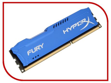 Модуль памяти Kingston HyperX Fury Series DDR3 DIMM 1600MHz PC3-12800 CL10 - 4Gb HX316C10F/4