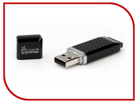 USB Flash Drive 8Gb - SmartBuy Quartz Series Black SB8GBQZ-K
