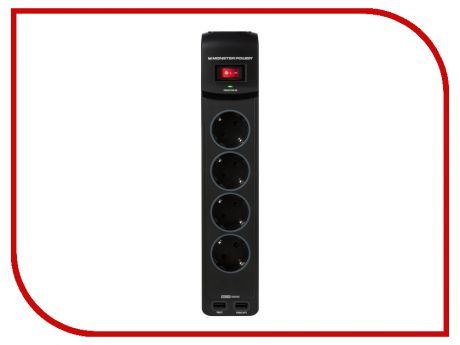 Сетевой фильтр Monster Core Power 400 USB 4 Sockets + 2xUSB MP EXP 400U 121856-00