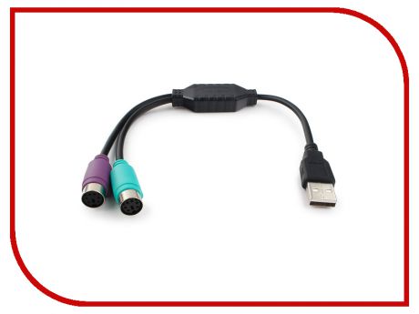 Аксессуар Gembird Cablexpert 2xPS/2 - USB AM Black UAPS12-BK