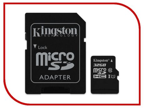 Карта памяти 32Gb - Kingston Micro Secure Digital HC Class10 UHS-I SDCS/32GB