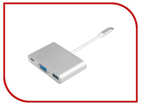 Адаптер Greenconnect USB Type-C - VGA / USB 3.0 / Type-C GCR-AP25