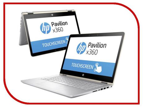 Ноутбук HP Pavilion x360 14-ba023ur 1ZC92EA (Intel Core i7-7500U 2.7 GHz/8192Mb/1000Gb + 128Gb SSD/No ODD/nVidia GeForce 940MX 4096Mb/Wi-Fi/Cam/14.0/1920x1080/Touchscreen/DOS)