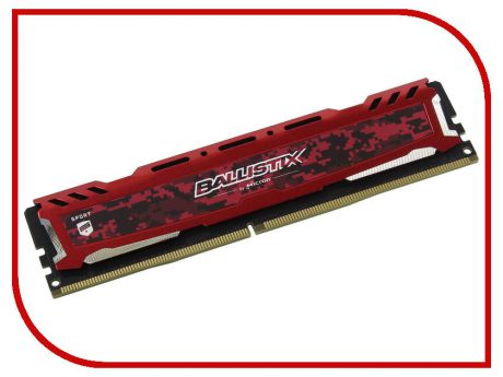 Модуль памяти Crucial Ballistix Sport LT Red DDR4 DIMM 2666MHz PC4-21300 CL16 - 4Gb BLS4G4D26BFSE