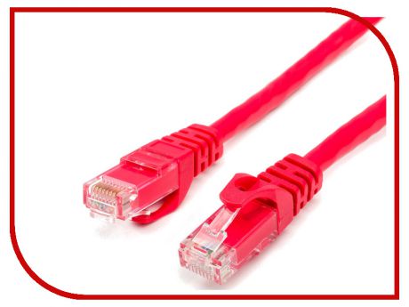 Сетевой кабель ATcom UTP cat.6 RJ45 0.5m Red AT9219