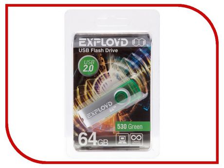 USB Flash Drive 64Gb - Exployd 530 Green EX064GB530-G