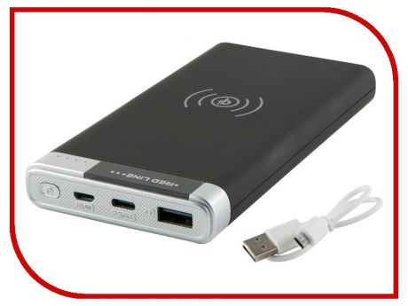 Аккумулятор Red Line WS-T20 6000mAh Black с беспроводной зарядкой УТ000015558