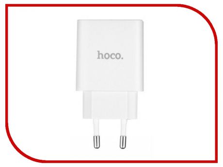 Зарядное устройство HOCO C25A Cool LED 2xUSB 4.4A White