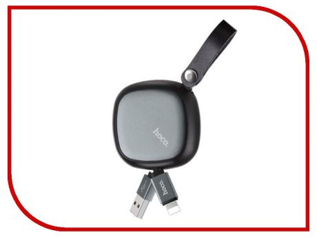 Аксессуар HOCO U33i USB - Lightning Retractable Black