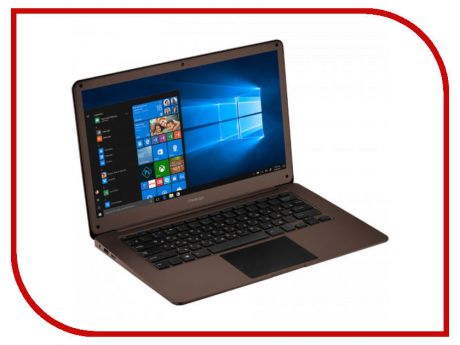 Ноутбук Prestigio SmartBook 141 C2 Dark Brown PSB141C02ZFH_DB_CIS (Intel Celeron N3350 1.1 GHz/3072Mb/32Gb SSD/Intel HD Graphics/LAN/Wi-Fi/Bluetooth/Cam/14.1/1920x1080/Windows 10 Home)