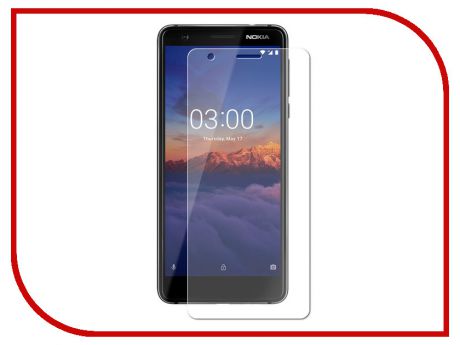 Аксессуар Защитное стекло для Nokia 3.1 2018 DF Full Screen Black nkColor-10