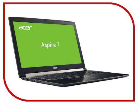 Ноутбук Acer Aspire 7 A717-71G-74LB Black NH.GTVER.006 (Intel Core i7-7700HQ 2.8 GHz/8192Mb/1000Gb+128Gb SSD/nVidia GeForce GTX 1050 2048Mb/Wi-Fi/Bluetooth/Cam/17.3/1920x1080/Windows 10 Home 64-bit)