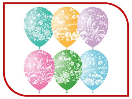 Набор воздушных шаров Поиск Праздничная тематика Цветы 30cm 25шт 4690296041007
