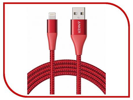 Аксессуар Anker PowerLine+ II USB-Lightning 1.8m Red A8453H91
