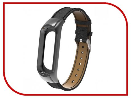 Aксессуар Ремешок Apres для Mi Band 3 Leather Strap Black