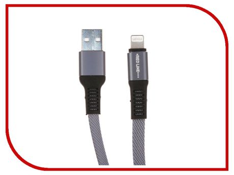 Аксессуар Red Line Flat USB - Lightning Grey УТ000015529