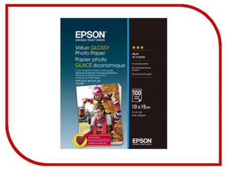 Фотобумага Epson Value Glossy Photo Paper 183g/m2 10x15cm 100 листов C13S400039