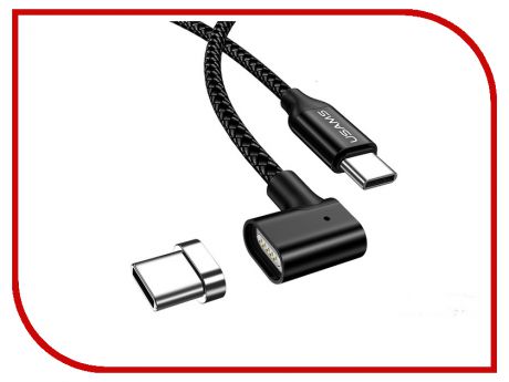 Аксессуар USAMS US-SJ197 USB Type-C - Type-C Magnet Cable 2m Black