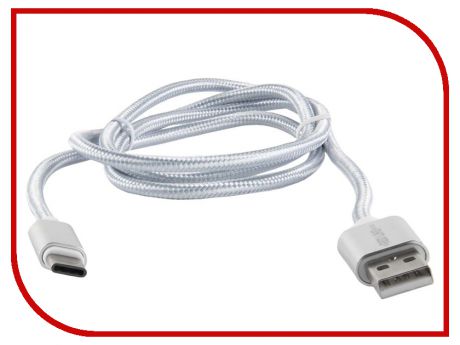 Аксессуар Red Line USB - Type-C 3.0 Nylon Braid Silver