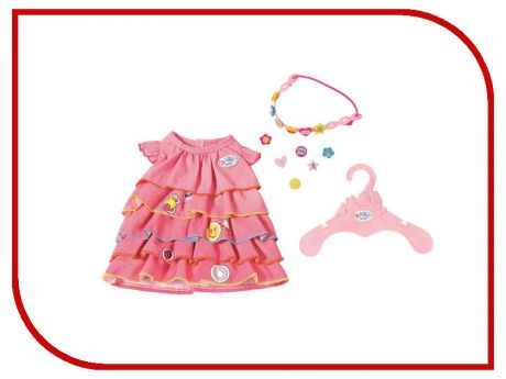 Одежда для куклы Zapf Creation Baby Born Платье и ободок-украшение 824-481