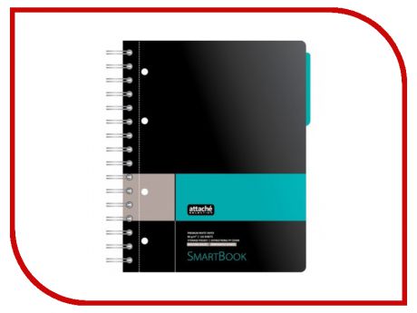 Бизнес-тетрадь Attache Selection Smartbook A5 120 листов Grey-Turquoise 272649