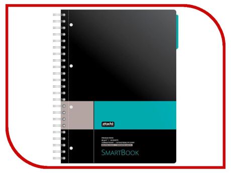 Бизнес-тетрадь Attache Selection Smartbook A4 120 листов Grey-Turquoise 272652