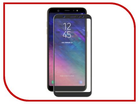 Аксессуар Закаленное стекло для Samsung Galaxy A6 Plus 2018 DF Full Screen sColor-49 Black