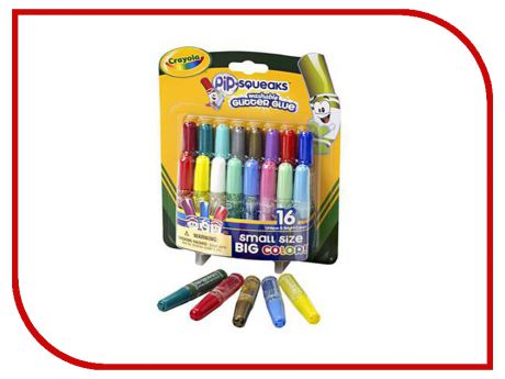 Мини-тюбики с блестящим клеем Crayola 16шт 69-4200