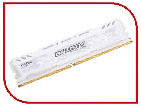 Модуль памяти Crucial Ballistix Sport LT White DDR4 DIMM 2400MHz PC4-19200 CL16 - 4Gb BLS4G4D240FSC