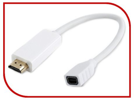 Аксессуар Gembird Cablexpert miniDisplayPort - HDMI White A-mDPF-HDMIM-001-W