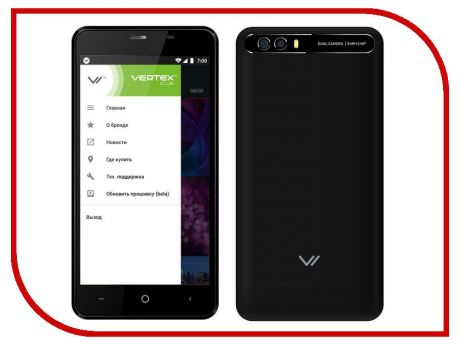 Сотовый телефон Vertex Impress Lion Dual Cam Black