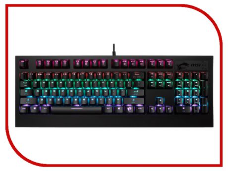 Клавиатура MSI GK-701 Gaming Keyboard USB Black S11-04RU213-CL4