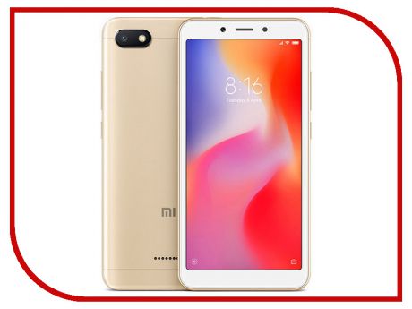 Сотовый телефон Xiaomi Redmi 6A 2/16GB Gold